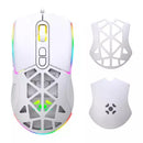 Mouse Gamer Fortrek Striker, RGB, 12800PI, 7 Botoes, Branco, 85979