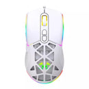 Mouse Gamer Fortrek Striker, RGB, 12800PI, 7 Botoes, Branco, 85979