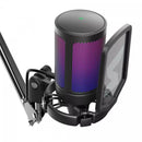 Microfone Gamer Fifine SuperFrame Edition SFM1 RGB USB Black Com Braço Articulado