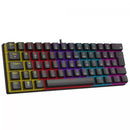 Teclado Mecânico Gamer Ninja Leap 60% Switch Blue Rainbow ABNT2 Preto